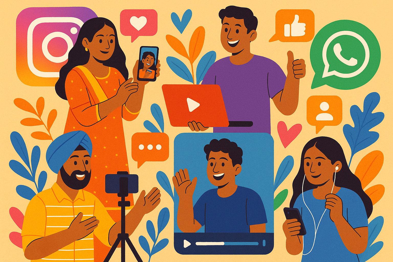 “Indian creators and users generating authentic content on social media for brands in 2025”